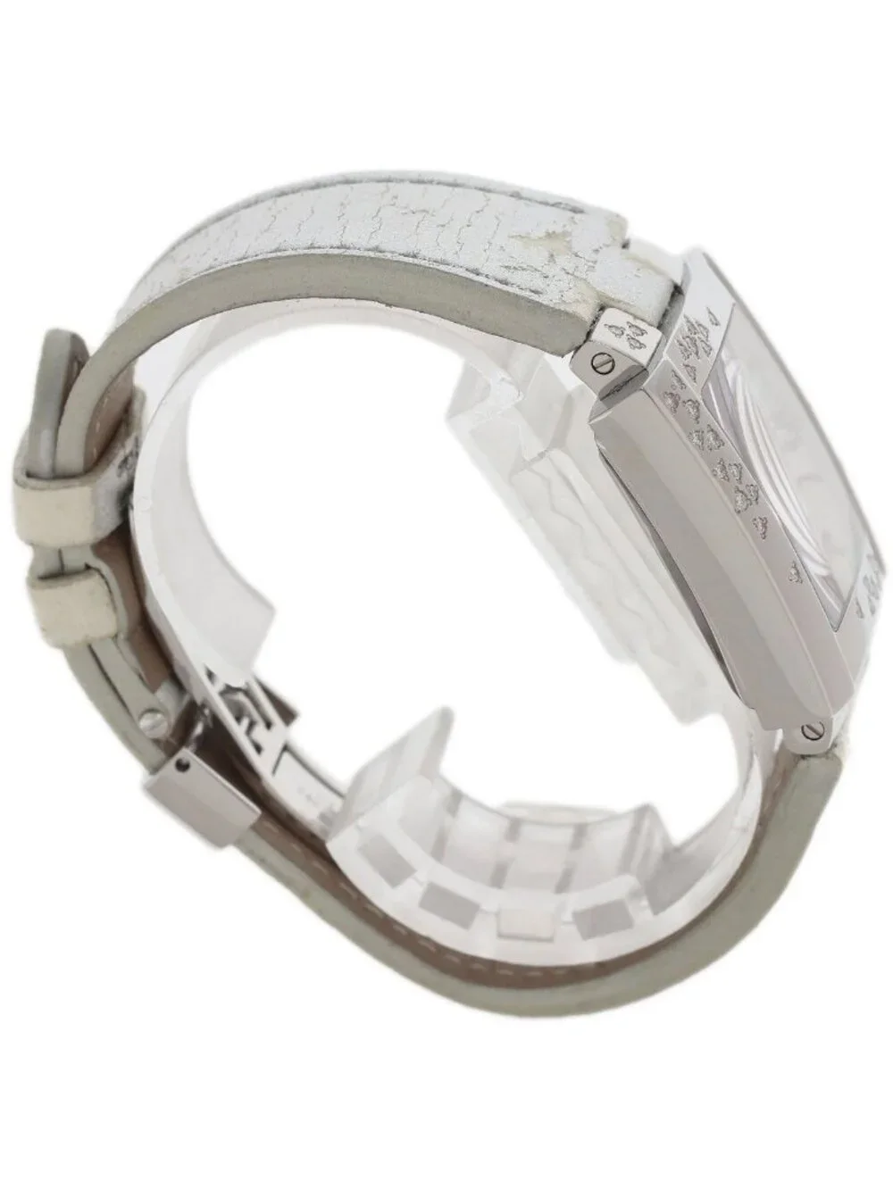 Dior Riverspark Ring Diamond Watch SS Leather